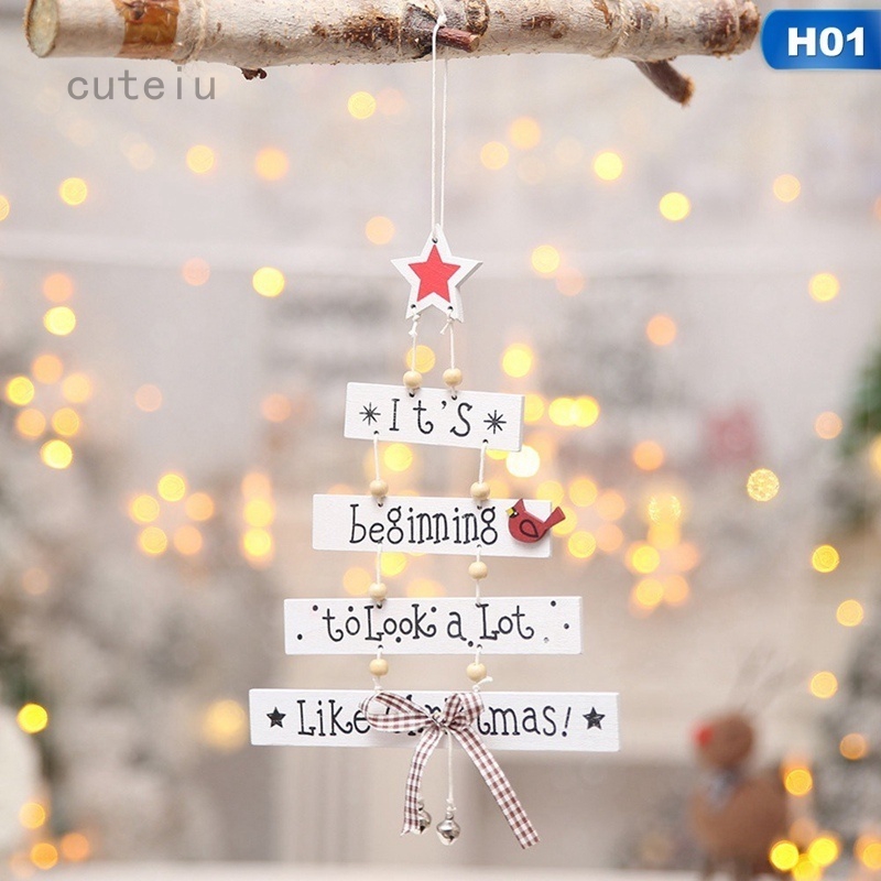 Christmas Tree Decorations Ornaments Christmas Creative Gifts Home Hangings Color Letter Pendants