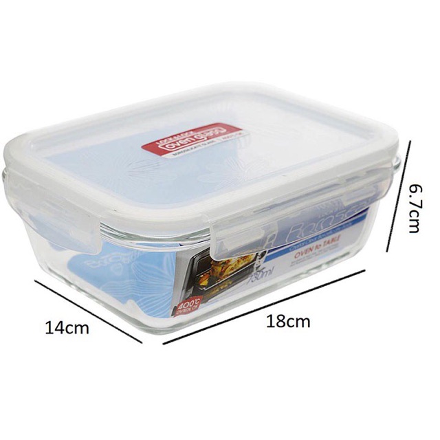 BỘ 2 HỘP THUỶ TINH CHỊU NHIỆT 730mL LOCK&amp;LOCK - LLG430