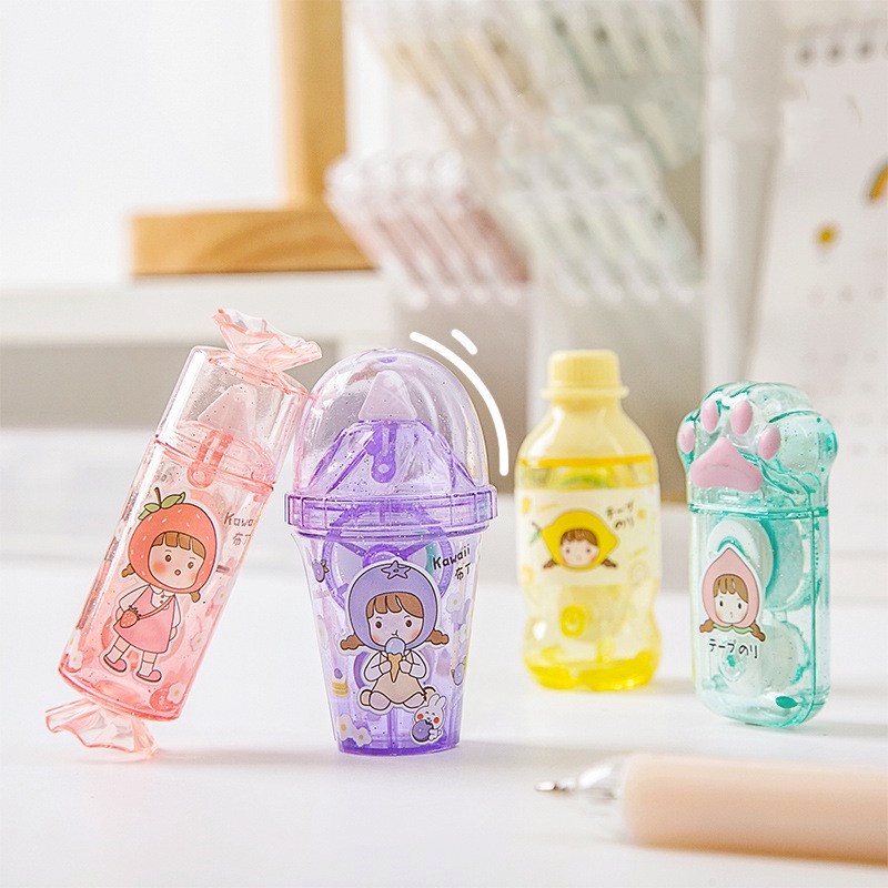 Cuộn Băng keo hai mặt hình dấu chân mèo dễ thương cho học sinh DIY