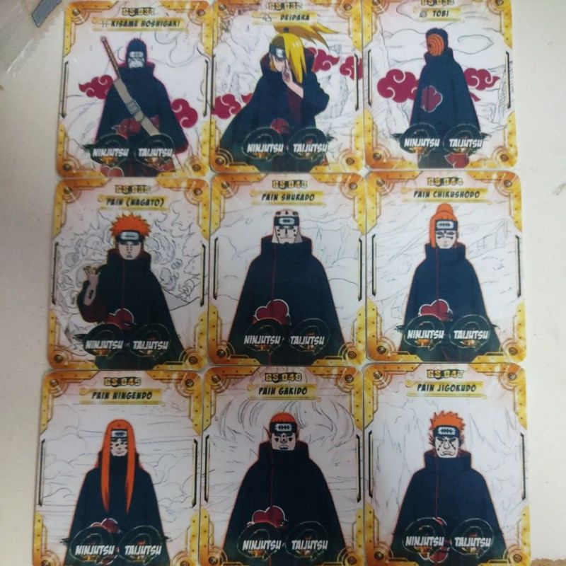 Thẻ In - combo 9 thẻ in naruto akatsuki
