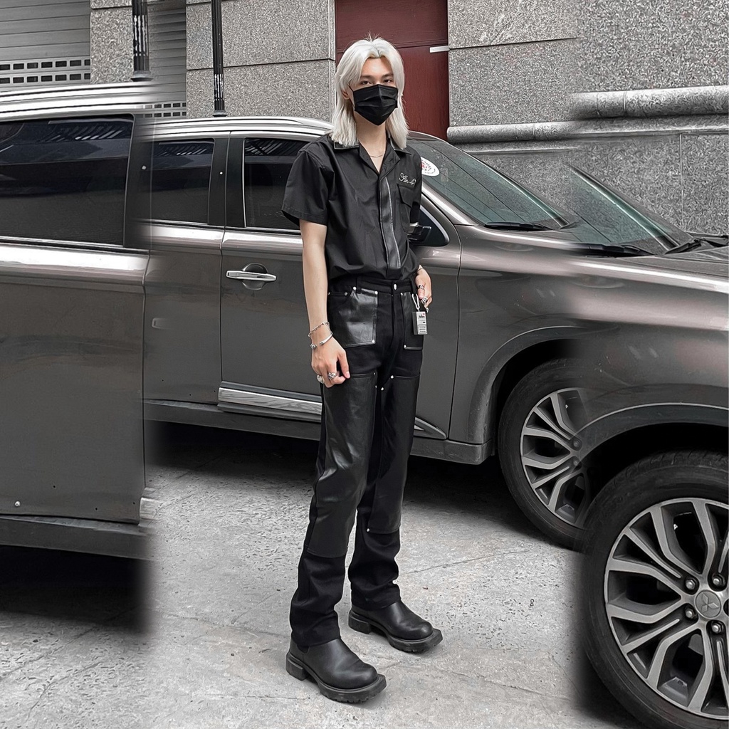 Quần Jean gối da - Double Leather Knee Jean - Ak 47 Republic