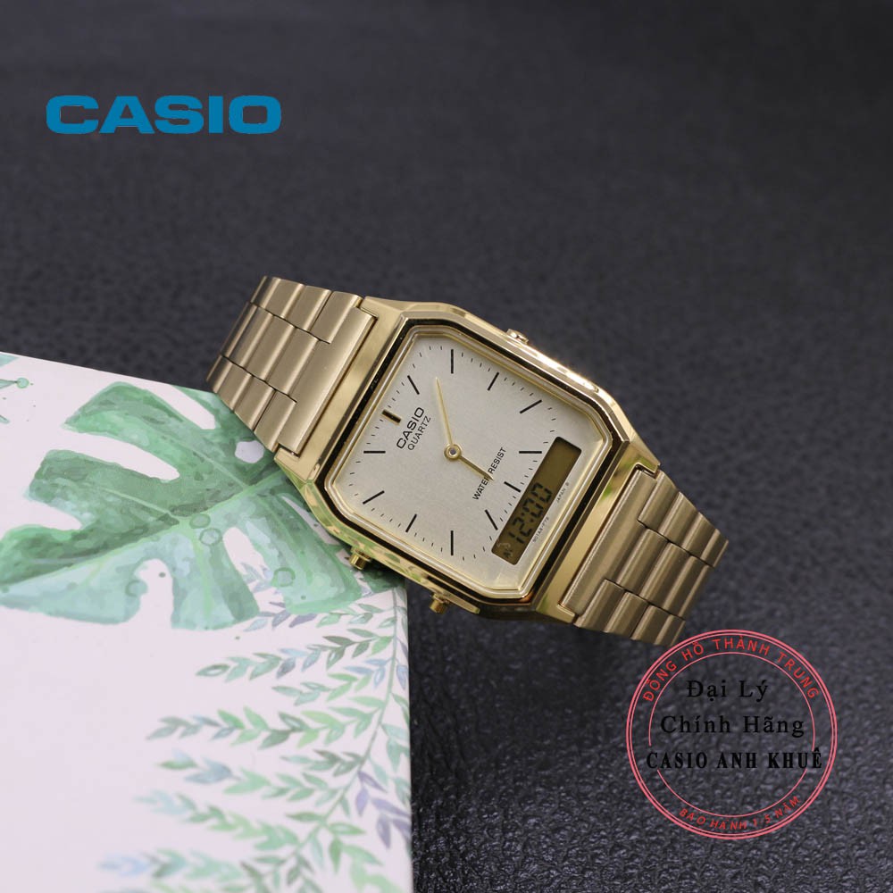 Đồng hồ Unisex Casio Vintage AQ-230GA-9DMQ dây kim loại