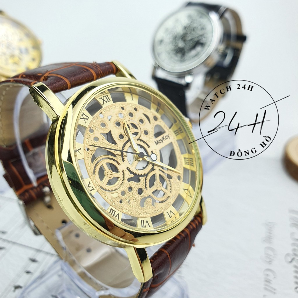 đồng hồ nam lộ cơ MC38 , dây da dập vân sang trọng thanh lịch cho các bạn trẻ | BigBuy360 - bigbuy360.vn