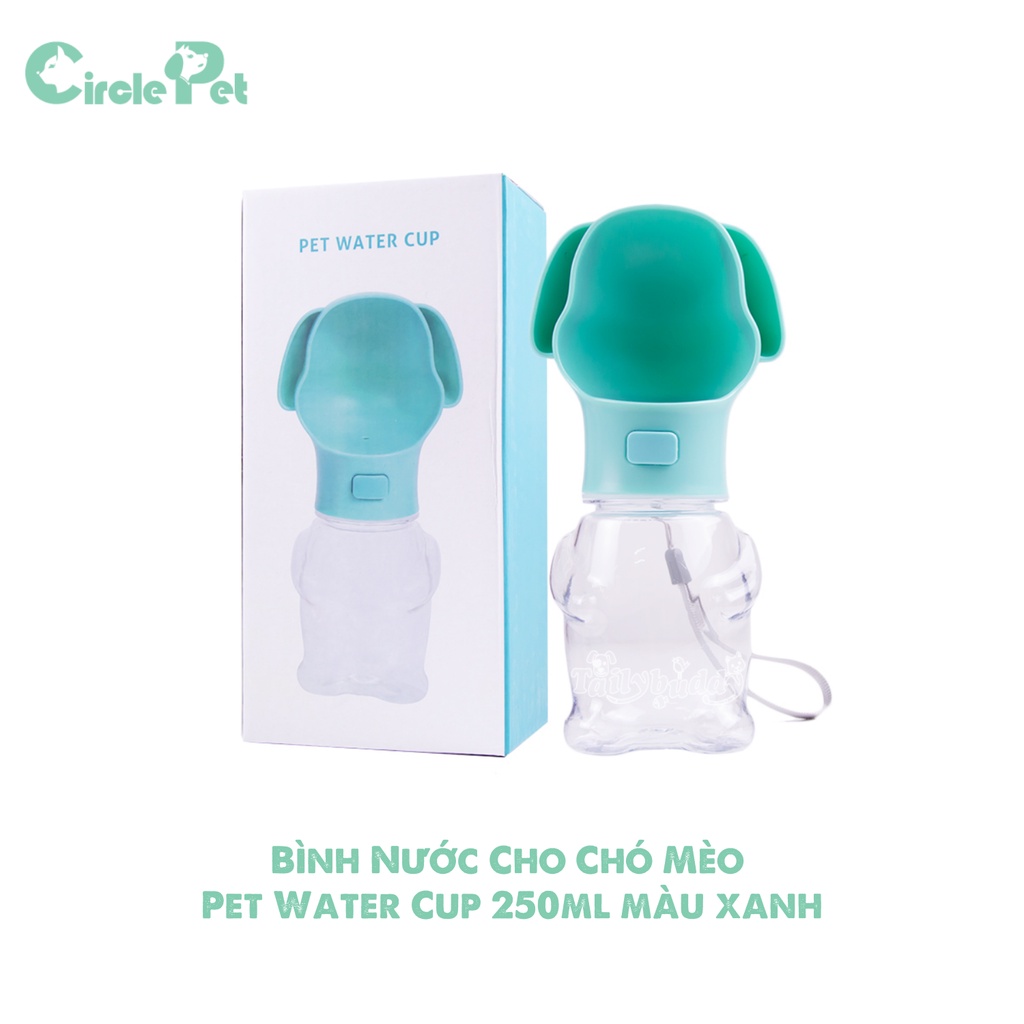 Bình Nước Di Động Cho Chó Mèo Pet Water Cup Thiết Kế Nhỏ Gọn Tiện Lợi Nhựa Cao Cấp 250ml - Circle Pet