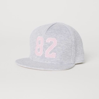 Mũ snapback màu ghi sáng số 82 có nhũ Hm kids auth sale
