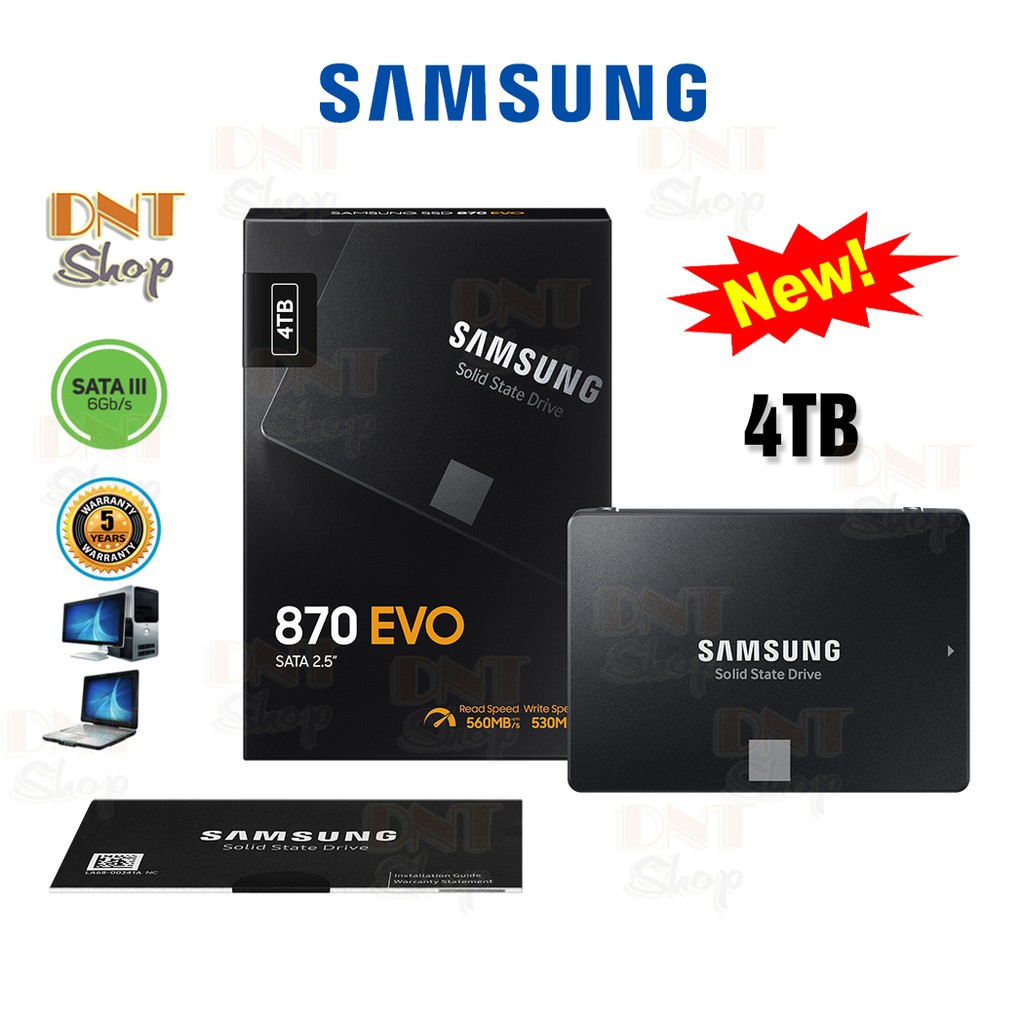 Ổ cứng SSD Samsung 870 EVO 4TB 2.5-Inch SATA III - BH 5 Năm 1 Đổi 1