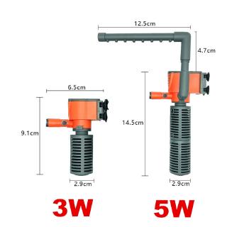 Bể cá chìm 3 trong 1 Bộ lọc nước mini Bộ lọc nước Bể cá Máy lọc nước Lưu thông khí oxy