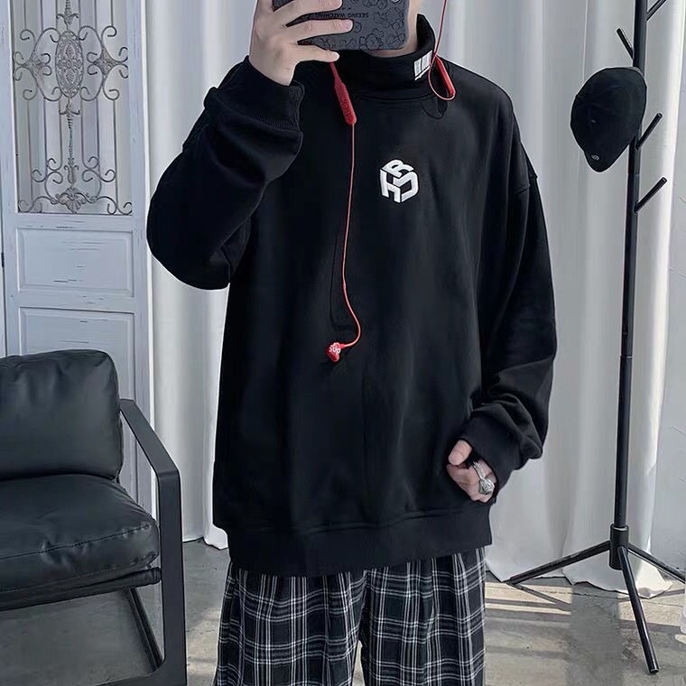 [ Mã 12FASHIONSALE1 giảm 10K đơn 50K ] 🎉Áo Sweater Cổ Cao Dáng Rộng Thời Trang Hàn Quốc Dễ Phối Đồ | BigBuy360 - bigbuy360.vn