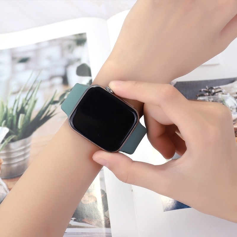 Dây Silicone Thay Thế Cho Đồng Hồ Thông Minh Smart Watch 45/44/42mm 41/40/38mm Series 7 6 5 4 3