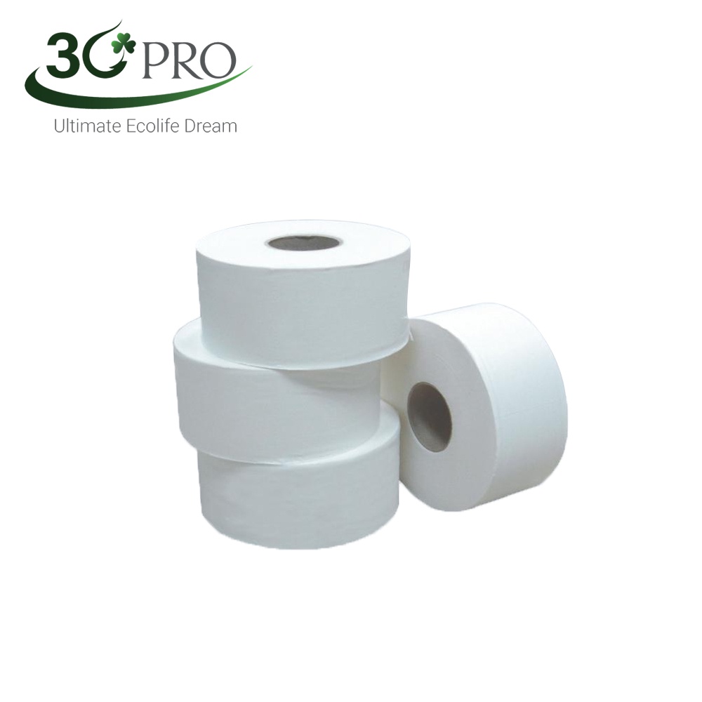 Giấy vệ sinh cuộn công nghiệp Papaver cuộn 700gram, siêu mềm, siêu dai, 100% bột giấy nguyên sinh, sử dụng lâu hơn