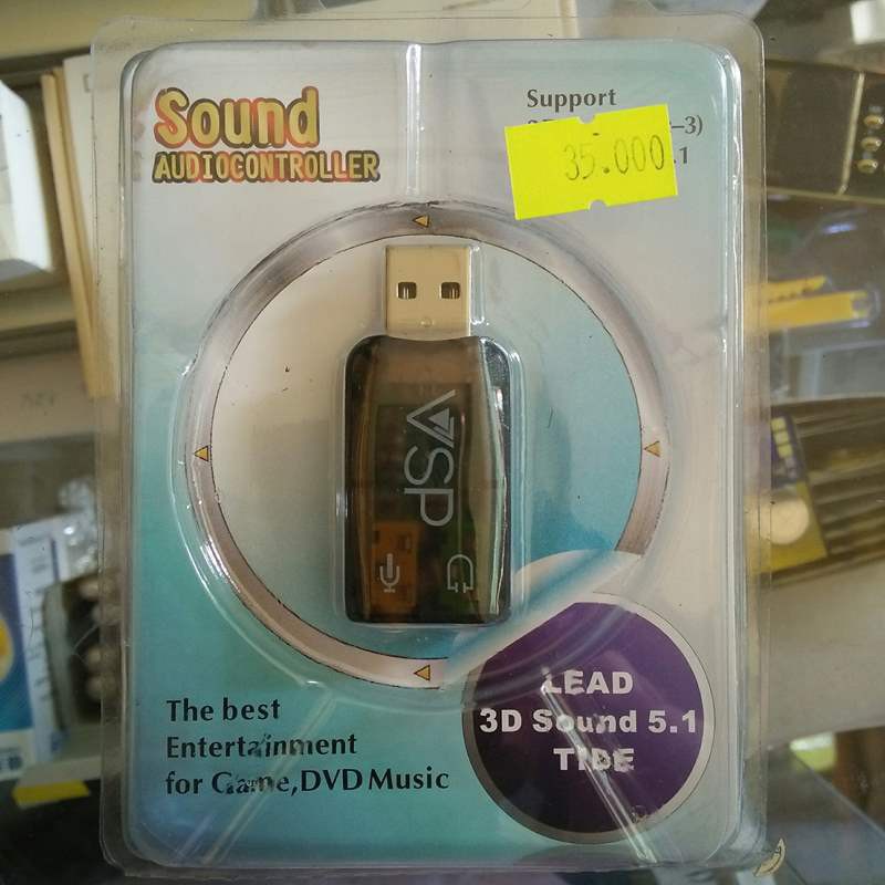 USB SOUND 3D 5.1 TẠO CỔNG AUDIO VÀ MICROPHONE