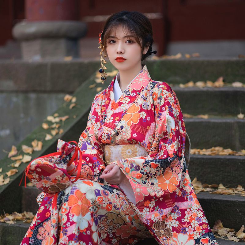 (Có sẵn) Trang Phục Kimono Truyền Thống Nhật Bản Yukata Nữ Nhật Bản