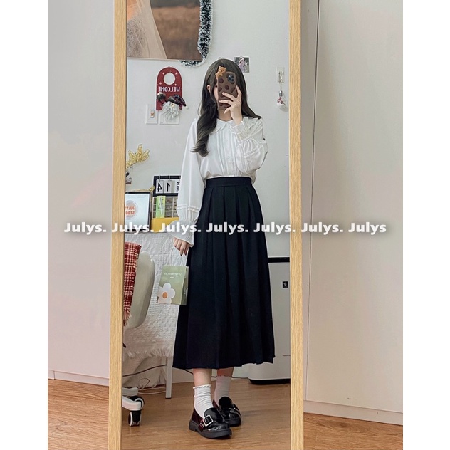 Chân váy vitex xếp ly to dáng dài (ảnh thật shop chụp kèm video) | BigBuy360 - bigbuy360.vn