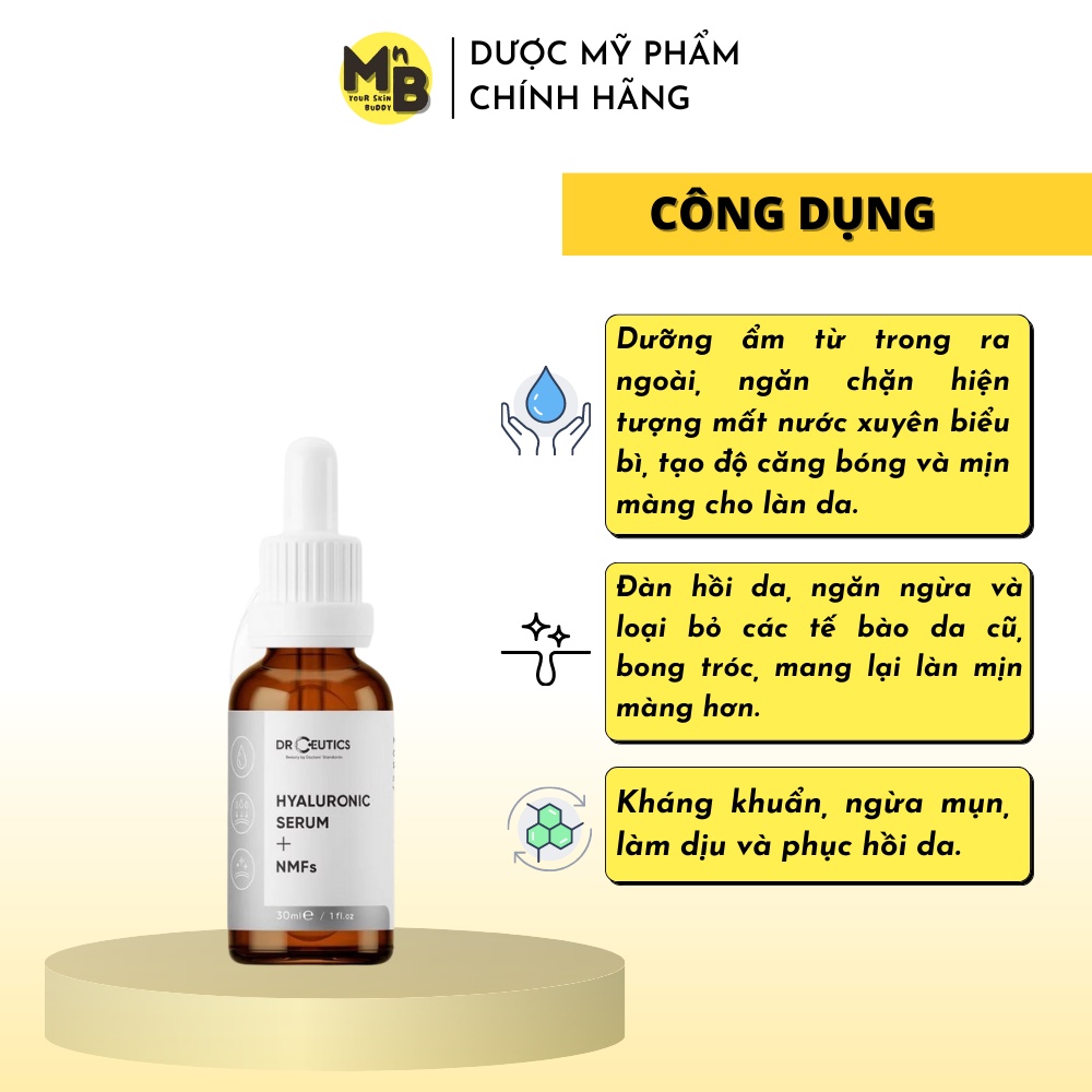 Tinh Chất Drceutics HA Hyaluronic Acid + NMFs Cấp Ẩm Và Căng Bóng Da 30ml 100ml