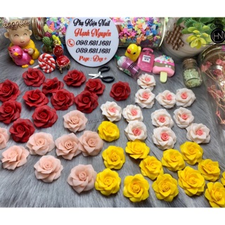Hoa bột ngành Nails: Hoa Hồng Pháp size Đại 22.000/bông