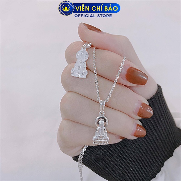Dây chuyền bạc nữ Quan Âm Bồ Tát chất liệu bạc 925 thời trang phụ kiện trang sức nữ Viễn Chí Bảo D400656