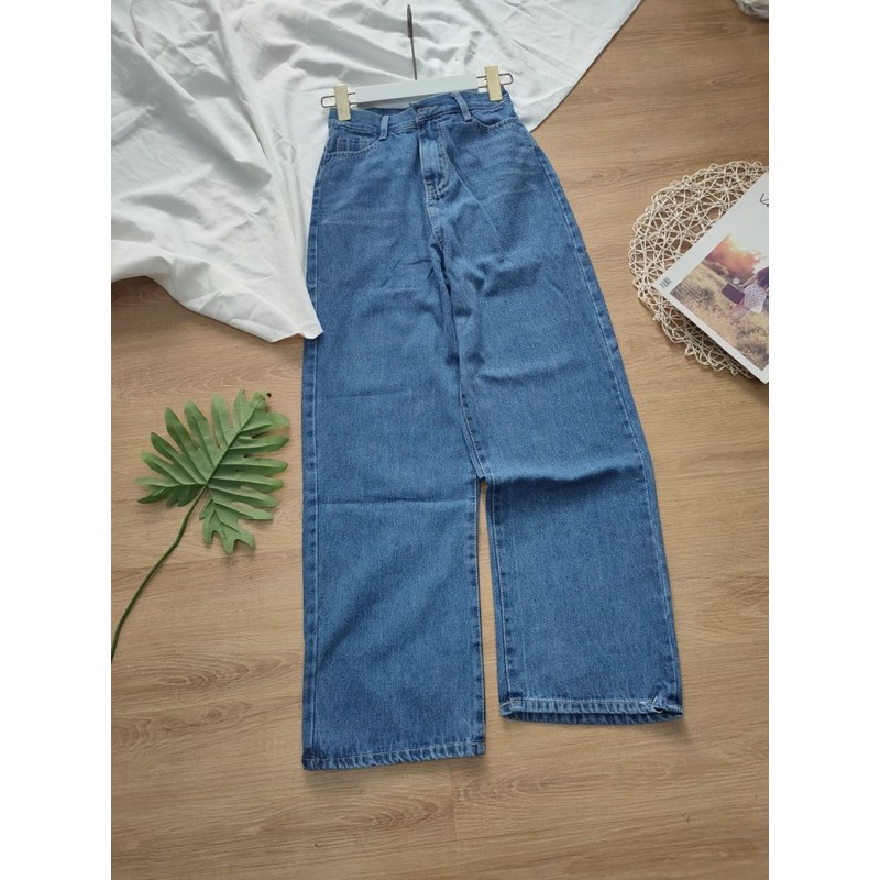 [Có size đại] Quần jean ống rộng mã 4, hình thật ảnh sàn và mẫu mặc | BigBuy360 - bigbuy360.vn