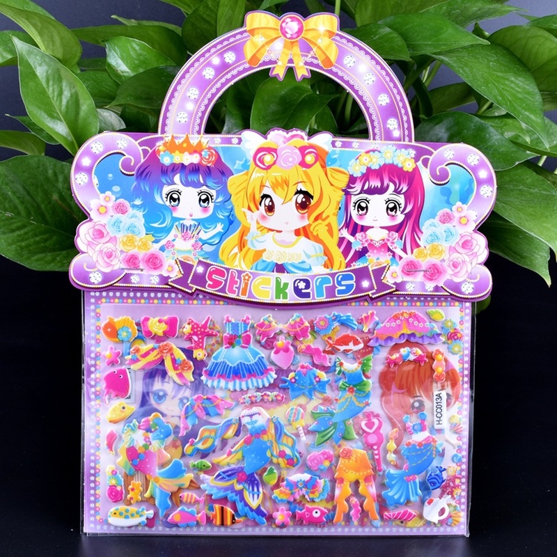 Miếng dán trang trí hình công chúa hoạt hình xinh xắn dành cho trẻ nhỏ