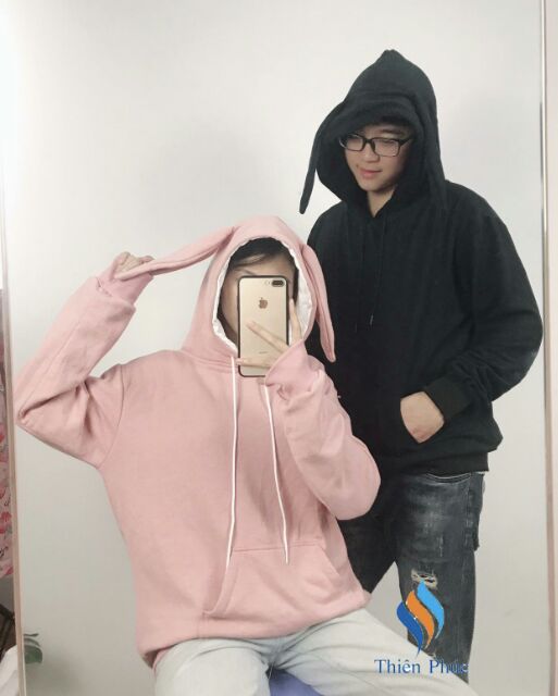 ÁO HOODIE TAI THỎ NAM NỮ - áo khoác nỉ tai thỏ nam nữ