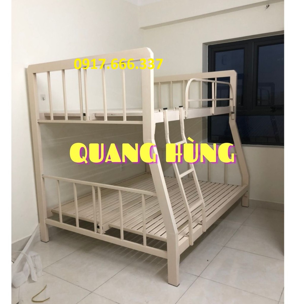 Giường tầng 1m4/1m6 sắt hộp vuông cao cấp 4x8 dành cho gia đình