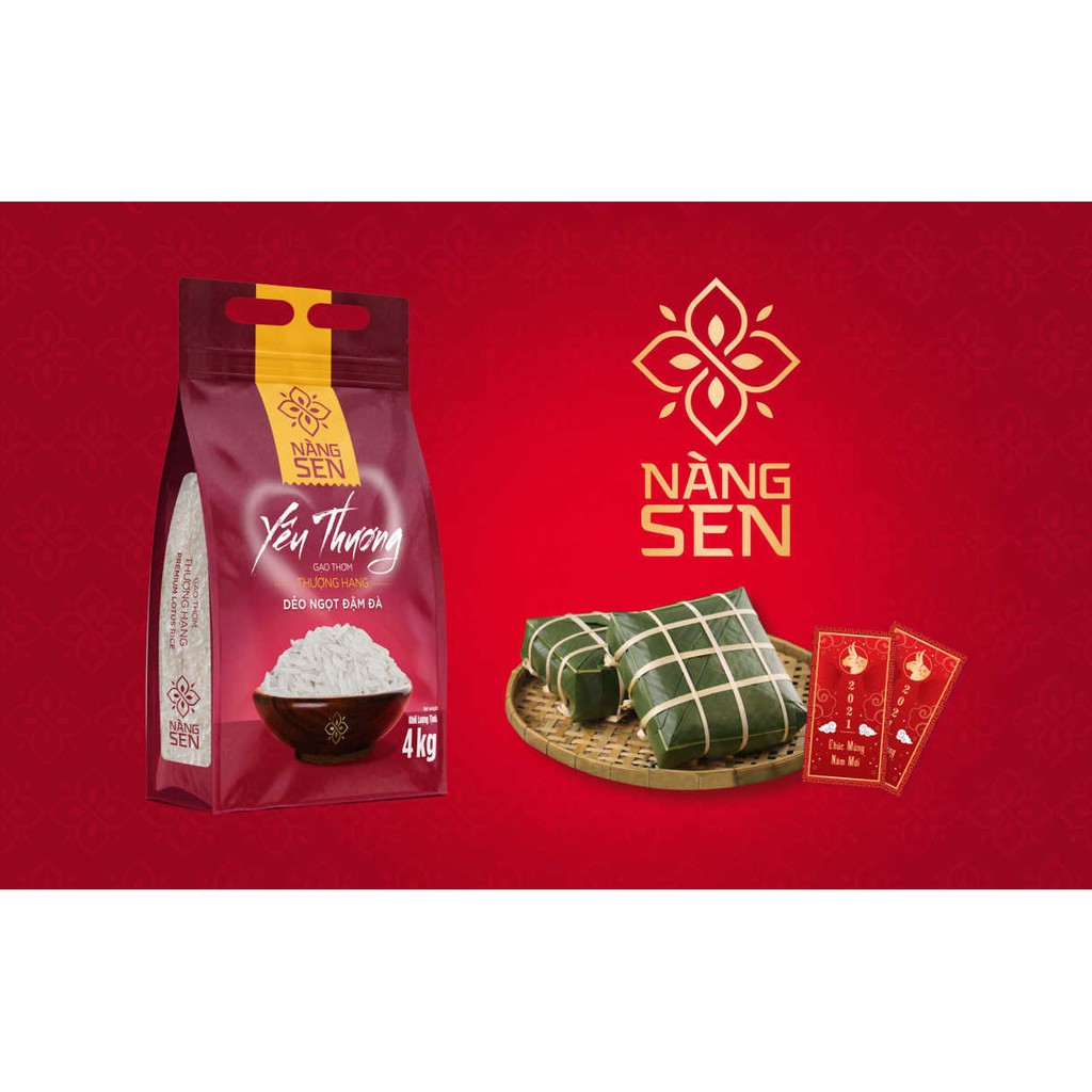 Gạo thơm thượng hạng Nàng Sen Yêu Thương 4kg - ST25 | BigBuy360 - bigbuy360.vn