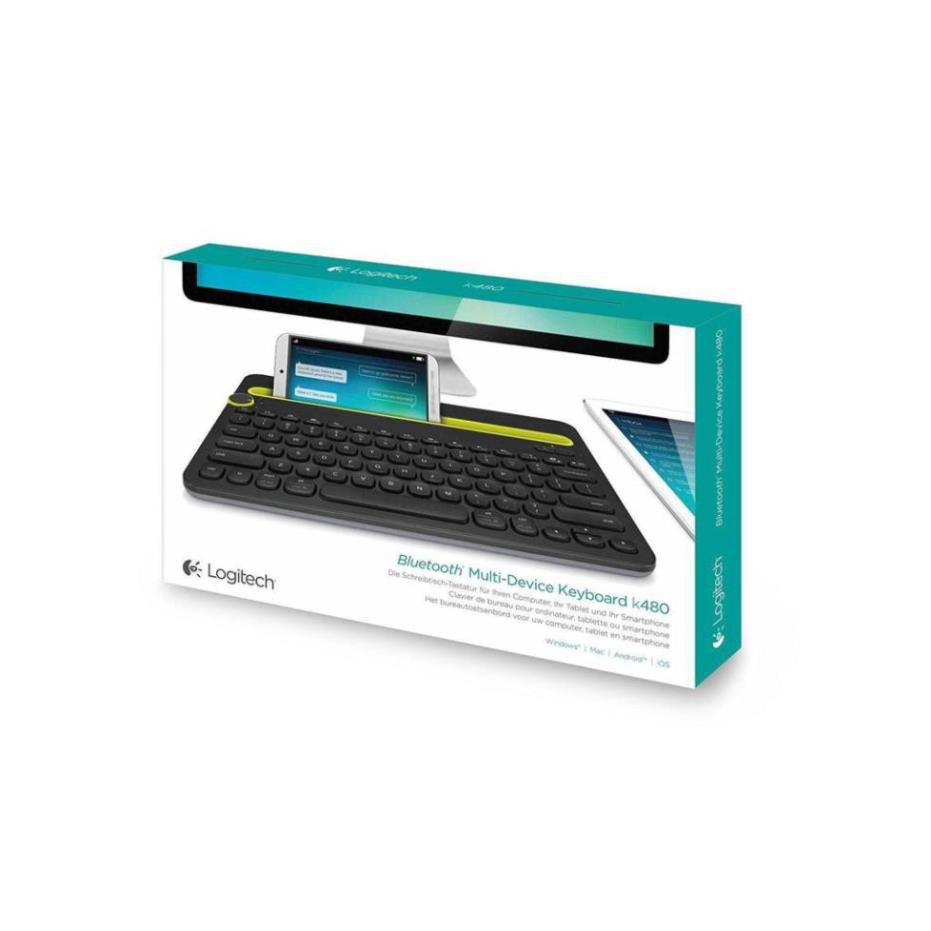 Bàn phím Logitech K480 Multi-Device Keyboard bluetooth Kết nối 3 thiết bị - Bảo hành 12 tháng chính hãng Digiworld