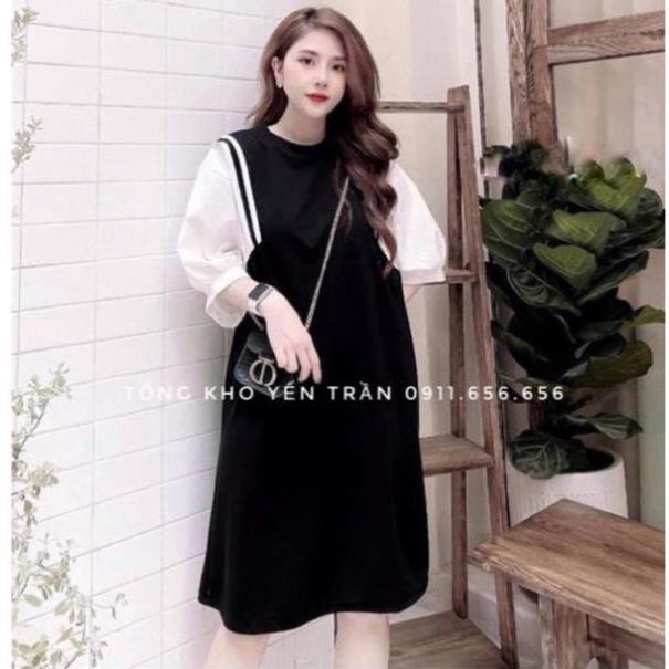 Váy thuỷ thủ tay lỡ chất đũi đẹp hàng đổ shop