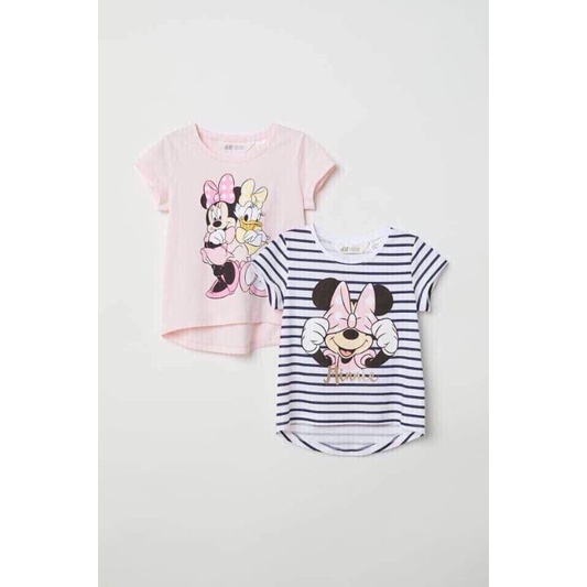 Áo lẻ hm mickey hồng cho bé gái