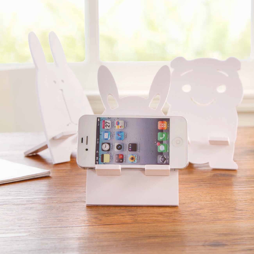 Giá đỡ điện thoại bằng gỗ hình động vật đáng yêu