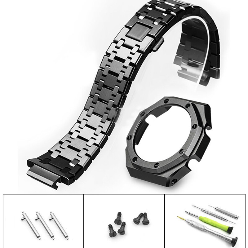 Vỏ/ Dây đồng hồ đeo tay bằng thép không gỉ cho GA2100/2110 thế hệ hai (bán lẻ)