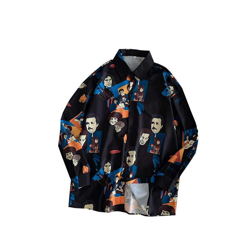 NRVP Áo Sơ Mi Tay Dài Dáng Rộng In Họa Tiết Xinh Xắn Phong Cách Hàn Quốc 2020 Trẻ Trung Cá Tính Cho Nữ