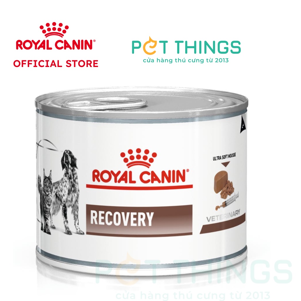 Pate Royal Canin Recovery lon 195g phục hồi sức khỏe cho chó mèo, 1 hộp