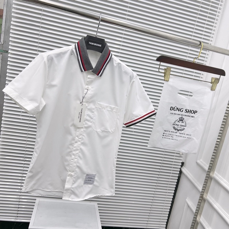Sơ mi cộc 4 vạch tay kèm ảnh thật tại shop