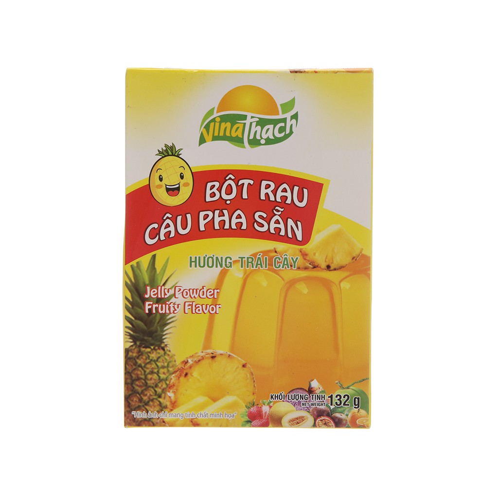 Bột rau câu pha sẵn VinaThạch hương dứa hộp 132g