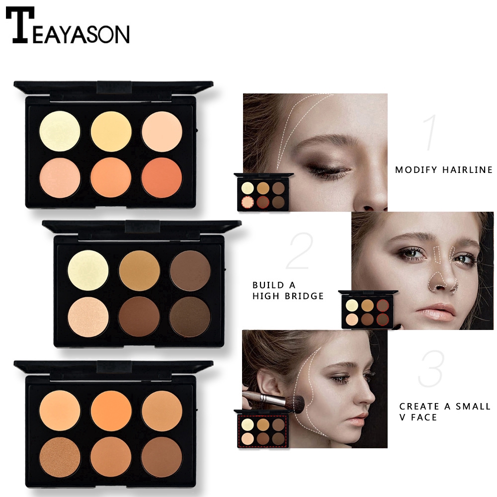 [Hàng mới về] Bảng kem che khuyết điểm 6 màu tạo khối bắt sáng | BigBuy360 - bigbuy360.vn