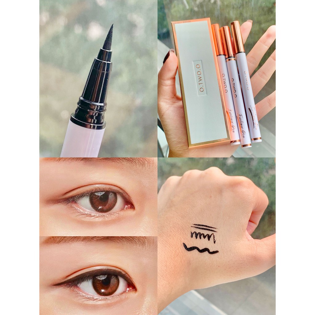 ⭐Ready Stock⭐Bút kẻ mắt O.TWO.O chống thấm nước nhanh khô 2 màu tùy chọn 13g