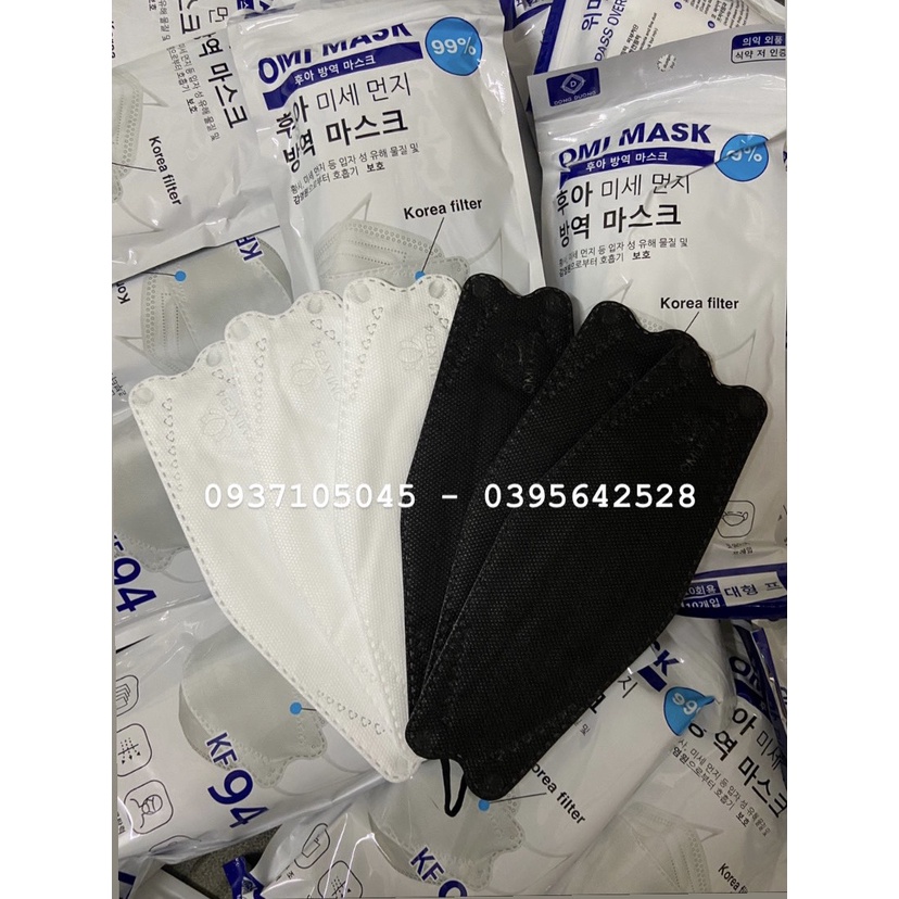 [ NGUYÊN THÙNG 300 CHIẾC ] KHẨU TRANG 4 LỚP KF94 KHÁNG KHUẨN QUYỀN ANH - OMI MASK