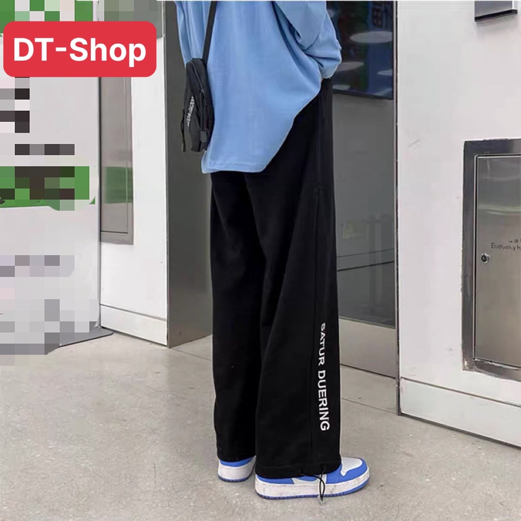 Quần dài ống rộng SATUR dây rút gấu mặc 2 kiểu ống suông và jogger siêu hot cá tính dành cho nam nữ mẫu mới