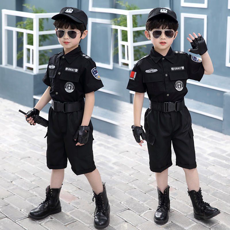 Đồng Phục Trẻ Em Cảnh Sát Trang Phục Cảnh Sát Chàng Trai Công An Đồng Phục Nhỏ Đào Tạo Trang Phục Cảnh Sát Đặc Biệt Quần Áo Nhỏ Cảnh Sát