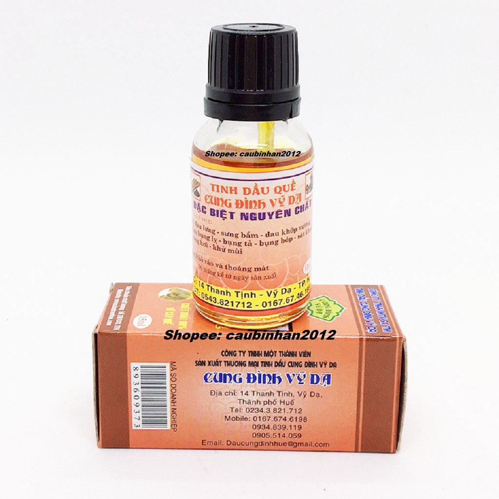 Tinh Dầu Quế Chai 15ml Cung Đình Vỹ Dạ Huế Nguyên Chất 100%