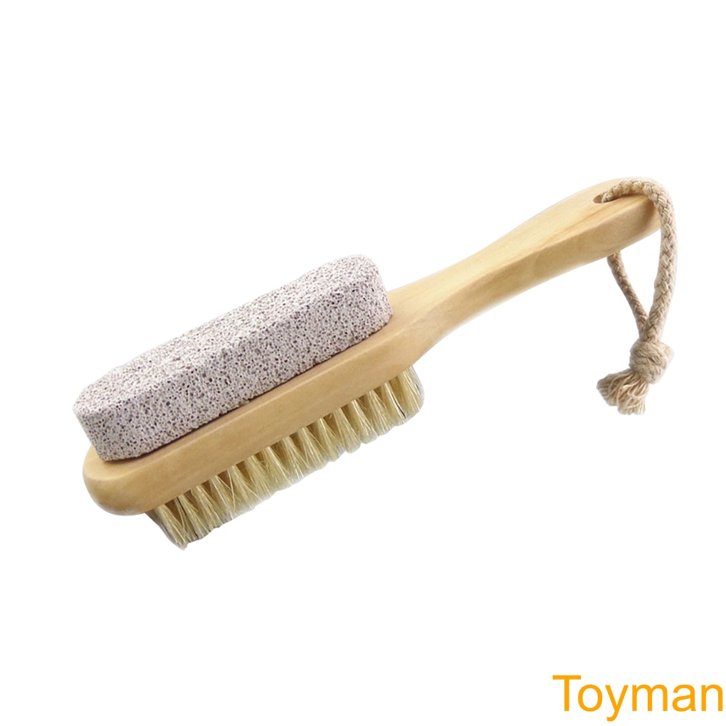 [Hàng mới về] Bàn chải chà chân thiết kế 2 mặt lông và mặt cứng dùng tẩy tế bào chết chăm sóc da