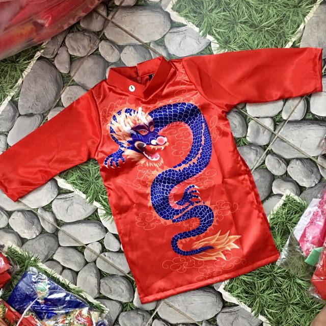 Áo dài cách tân cho bé trai hàng cao cấp kèm hình thật