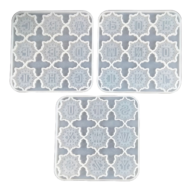 Set 3 Khuôn Làm Móc Khóa / Điện Thoại Hình 26 Chữ Cái