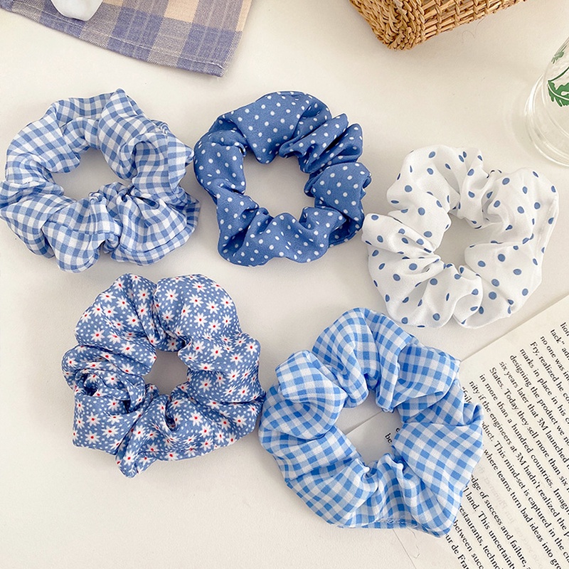 Dây buộc tóc co giãn nhiều họa tiết tùy chọn đơn giản dễ thương cho nữ