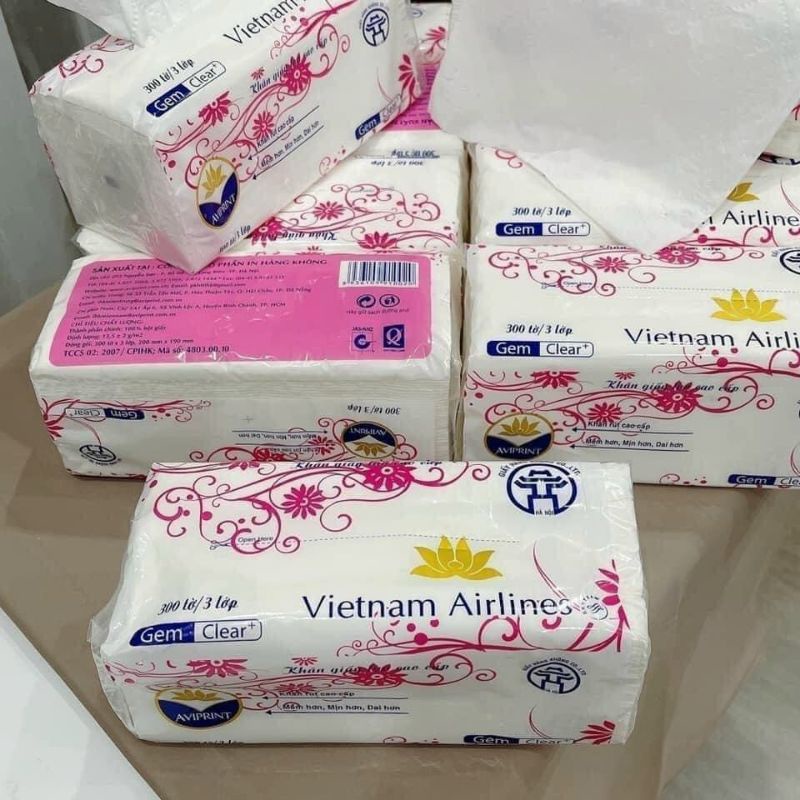 Bịch Giấy Ăn, Khăn Giấy Rút Việt Nam Siêu Mịn Loại 300 Tờ 3 Lớp