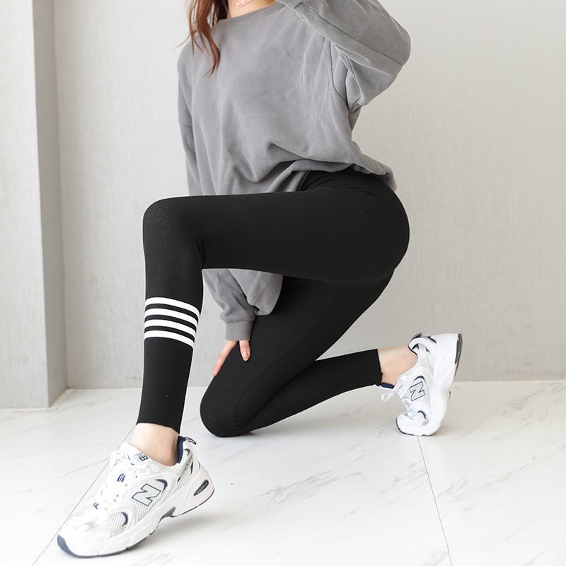 Quần Legging Màu Trơn Lưng Cao Dáng Ôm Thời Trang Thu Đông Mới Cho Nữ