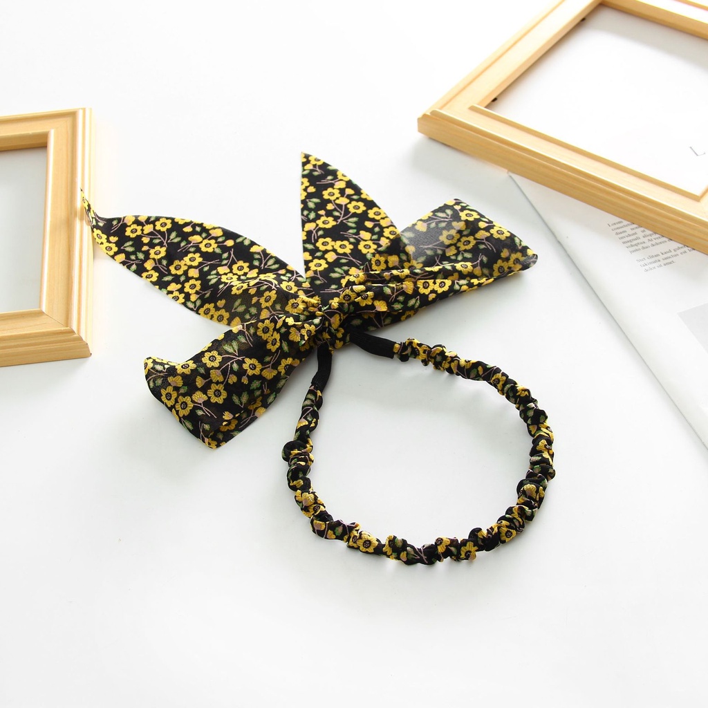 Băng đô hoa buộc ,kết tóc vải voan hoa đơn giản