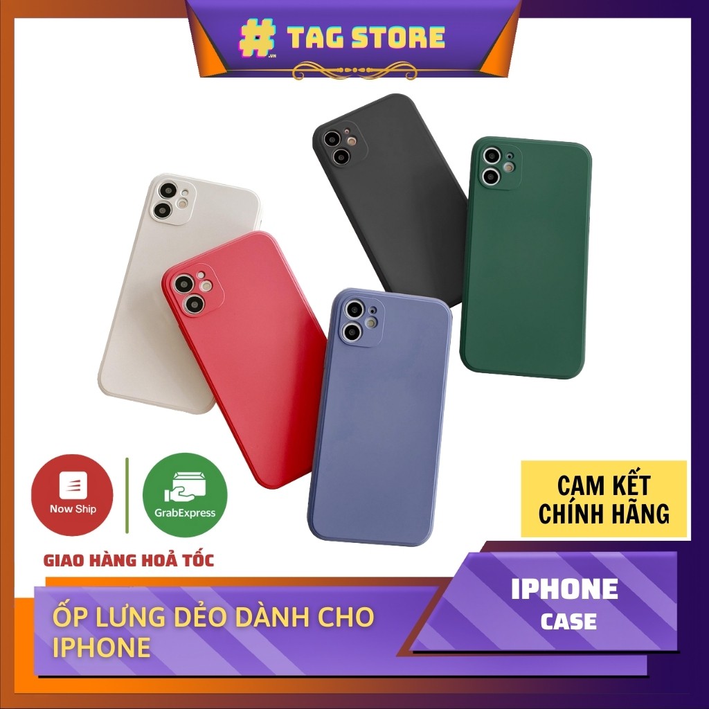 Ốp lưng iphone dẻo cạnh vuông IP12 x/xr/xs/11/12/pro/max/plus/promax