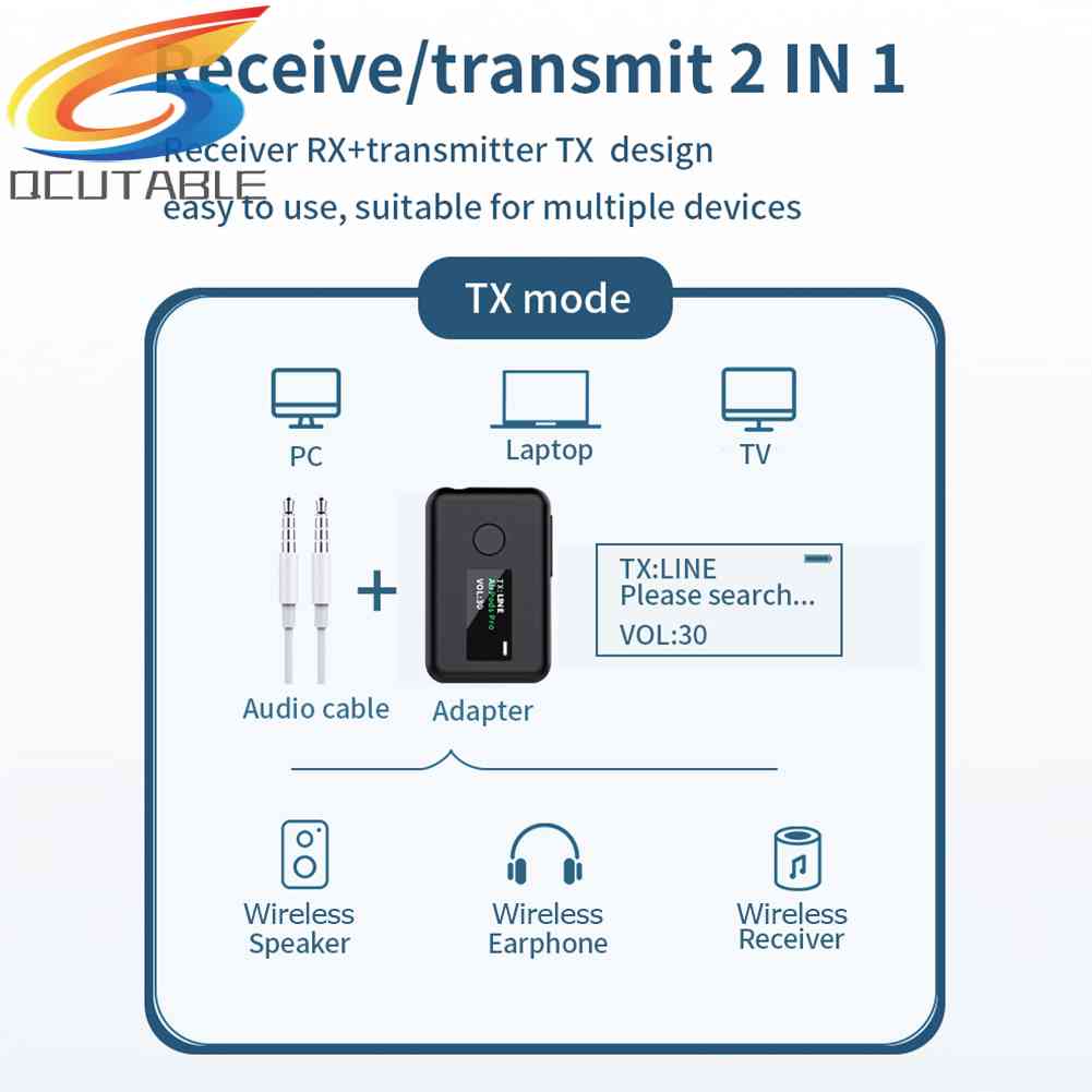 Bộ Thu Phát Tín Hiệu Âm Thanh Bluetooth 5.0 Cho TV PC Xe Hơi