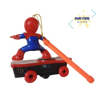 LỒNG ĐÈN NGƯỜI NHỆN TRƯỢT VÁN (Dùng pin)